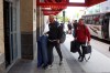 Valour FC head coach Rob Gale and goalie coach Patrick Di Stefani enter the Radisson Hotel where the Canadian Premiere League bubble has been set up. (Mike Deal / Winnipeg Free Press)