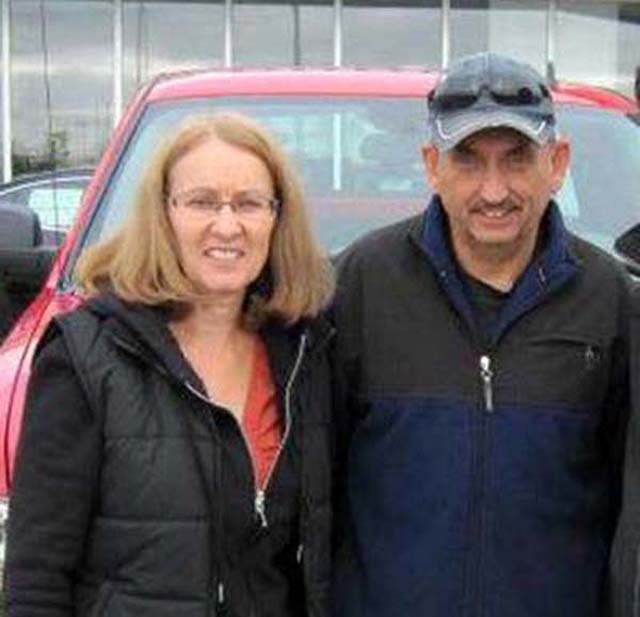 Brandon Sun Betty Hughes and Robert Hughes seen here on the day the couple picked up a Chevrolet Silverado from a dealer in Portage la Prairie in 2011. (Facebook)