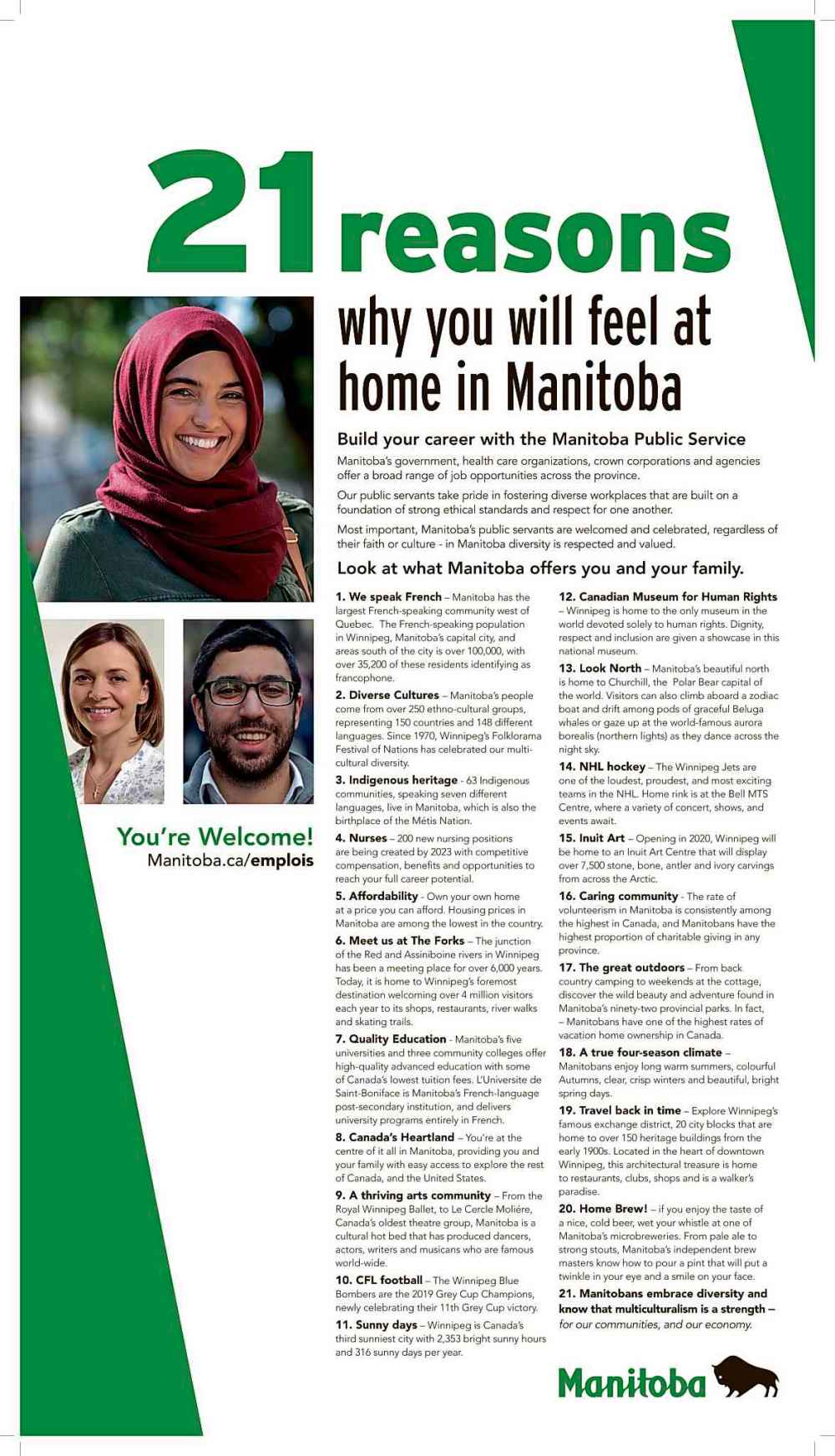 Was the placement of newspaper ads a cheeky way for Manitoba to express its disdain for Bill 21 in a higher-profile manner than other provinces?