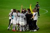 Montreal Impact players celebrate a win over D.C. United in an MLS soccer game Sunday, Nov. 8, 2020, in Washington. (Katherine Frey/The Washington Post via AP)