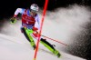 Switzerland's Daniel Yule competes during an alpine ski, men's World Cup slalom in Madonna di Campiglio, Italy, Wednesday, Jan. 8, 2020.(AP Photo/Alessandro Trovati)