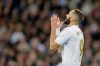 Real Madrid's Karim Benzema reacts after failing a scoring chance during a Spanish La Liga soccer match between Real Madrid and Athletic Bilbao at the Santiago Bernabeu stadium in Madrid, Spain, Sunday Dec. 22, 2019. (AP Photo/Paul White)