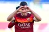 Roma's Jordan Veretout celebrates after he scored his side's second goal during a Serie A soccer match between Roma and Udinese, at Rome's Olympic stadium, Sunday, Feb. 14, 2021. (Luciano Rossi/LaPresse via AP)