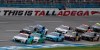 Monster Energy NASCAR Cup Series driver Bubba Wallace (43) leads the pack during a NASCAR Cup Series auto race at Talladega Superspeedway in Talladega Ala., Monday, June 22, 2020. (AP Photo/John Bazemore)
