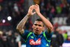 FILE - In this Thursday, March 14, 2019 file photo, Napoli's Allan leaves at the end of the Europa League round of 16 second leg soccer match between FC Salzburg and Napoli in the Arena stadium in Salzburg, Austria. Brazil midfielder Allan has reunited with Carlo Ancelotti after moving from Napoli to Everton. The transfer fee was not disclosed by the two clubs but media reports estimated it at $27.8 million. The 29-year-old Allan played 61 games under Ancelotti when the Everton coach was in charge at Napoli. (AP Photo/Kerstin Joensson, File)