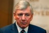FILE - In this Tuesday, Jan. 5, 2016 file photo, former soccer player Martin Peters talks to the media at the Royal garden Hotel in London. Peters, who scored one of England's goals in its victory over West Germany in the 1966 World Cup final, has died after a long battle with Alzheimer's disease. He was 76. Peters' family announced his death on Saturday, Dec. 21, 2019 via a statement through English soccer club West Ham, saying he passed away peacefully in his sleep. (AP Photo/Alastair Grant, File)