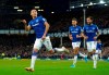 Everton's Richarlison scores his side's first goal of the game, during the English Premier League soccer match between Everton and Brighton at Goodison Park, in Liverpool, England, Saturday, Jan. 11, 2020. (Ian Hodgson/PA via AP)