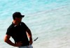 Brooks Koepka from the U.S. looks at the sea at the 16th hole during the third round of the Saudi International at Royal Greens Golf and Country Club, Saturday, Feb. 1, 2020, in Red Sea resort of King Abdullah Economic City, Saudi Arabia. (AP Photo/Amr Nabil)