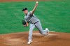 Seattle Mariners starting pitcher Nick Margevicius throws to the plate against the Los Angeles Angels during the first inning of a baseball game in Anaheim, Calif., Friday, Aug. 28, 2020. (AP Photo/Alex Gallardo)