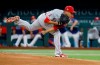 Los Angeles Angels starting pitcher Jose Quintana (62) delivers to a Texas Rangers batter during the first inning of a baseball game Tuesday, April 27, 2021, in Arlington, Texas. (AP Photo/Ron Jenkins)
