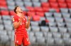 Bayern's Leon Goretzka reacts during a German Bundesliga soccer match between Bayern Munich and 1.FC Cologne in Munich, Germany, Saturday, Feb. 27, 2021. (AP Photo/Andreas Schaad)