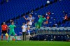 Real Madrid's Casemiro vies for the ball with Real Sociedad's Mikel Merino during the Spanish La Liga soccer match betweenReal Sociedad and Real Madrid at Anoeta stadium, San Sebastian, Spain, Sunday, June 21, 2020. (AP Photo/Alvaro Barrientos)