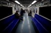 Commuters ride in a quiet subway train during the morning rush hour in Beijing, Monday, Feb. 17, 2020. Chinese authorities on Monday reported a slight upturn in new virus cases and hundred more deaths for a total of thousands since the outbreak began two months ago. (AP Photo/Andy Wong)