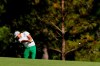 Rickie Fowler hits on the second fairway during the third round of the Masters golf tournament Saturday, Nov. 14, 2020, in Augusta, Ga. (AP Photo/Matt Slocum)