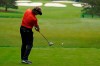 Bernhard Langer, of Germany, hits on the seventh tee during the first round of the Masters golf tournament Friday, Nov. 13, 2020, in Augusta, Ga. (AP Photo/Charlie Riedel)