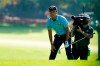 Kevin Na looks after his shot on the first fairway during the first round of the Masters golf tournament Thursday, Nov. 12, 2020, in Augusta, Ga. (AP Photo/Matt Slocum)