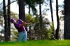 Rory McIlroy, of Northern Ireland, hits on the fourth hole during the third round of the Masters golf tournament Saturday, Nov. 14, 2020, in Augusta, Ga. (AP Photo/David J. Phillip)