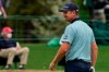 Justin Rose, of England, smiles after putting on the 18th green during the second round of the Masters golf tournament on Friday, April 9, 2021, in Augusta, Ga. (AP Photo/Gregory Bull)