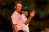 Will Zalatoris waves after putting on the 18th hole during the final round of the Masters golf tournament on Sunday, April 11, 2021, in Augusta, Ga. (AP Photo/Matt Slocum)