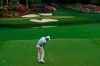 Will Zalatoris tees off on the 12th hole during the third round of the Masters golf tournament on Saturday, April 10, 2021, in Augusta, Ga. (AP Photo/Gregory Bull)
