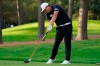 Sungjae Im, of South Korea, tees off on the 17th hole during the third round of the Masters golf tournament Saturday, Nov. 14, 2020, in Augusta, Ga. (AP Photo/Charlie Riedel)