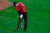 Dylan Frittelli, of South Africa, hits on the 13th fairway during the first round of the Masters golf tournament Thursday, Nov. 12, 2020, in Augusta, Ga. (AP Photo/Chris Carlson)