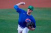 Chicago Cubs starting pitcher Kyle Hendricks (28) throws during the first inning of a spring training baseball game against the San Diego Padres Wednesday, March 17, 2021, in Mesa, Ariz. (AP Photo/Ashley Landis)