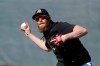 Arizona Diamondbacks' Archie Bradley throws during spring training baseball practice, Sunday, Feb. 16, 2020, in Scottsdale, Ariz. (AP Photo/Darron Cummings)