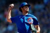 Chicago Cubs starting pitcher Yu Darvish works against a Milwaukee Brewers batter during the first inning of a spring training baseball game Saturday, Feb. 29, 2020, in Mesa, Ariz. (AP Photo/Gregory Bull)