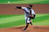 San Francisco Giants pitcher Johnny Cueto throws against the Arizona Diamondbacks in the first inning during a baseball game, Sunday, Aug 30, 2020, in Phoenix. (AP Photo/Rick Scuteri)