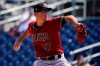 Arizona Diamondbacks' Taylor Widener pitches in the first inning of a spring training baseball game against the Seattle Mariners, Monday, March 15, 2021, in Surprise, Ariz. (AP Photo/Sue Ogrocki)