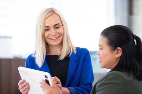 Access Credit Union employees explore new digital banking platform.