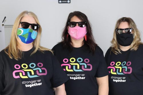 Employees at Arctic Co-ops take part in the 'Stronger Together' campaign.