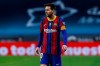 Barcelona's Lionel Messi during the Spanish Supercopa final soccer match between FC Barcelona and Athletic Bilbao at La Cartuja stadium in Seville, Spain, Sunday, Jan. 17, 2021. (AP Photo/Miguel Morenatti)