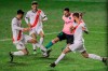 Barcelona's Lionel Messi controls the ball surrounded of Rayo players during a Spanish Copa del Rey round of 16 soccer match between Rayo Vallecano and FC Barcelona at the Vallecas stadium in Madrid, Spain, Wednesday, Jan. 27, 2021. (AP Photo/Manu Fernandez)