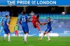 Liverpool's Sadio Mane scores during the English Premier League soccer match between Chelsea and Liverpool at Stamford Bridge Stadium, Sunday, Sept. 20, 2020. (AP Photo/Matt Dunham, Pool)