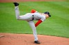 Boston Red Sox starting pitcher Nick Pivetta follows through on a pitch during the first inning of a baseball game against the Baltimore Orioles, Sunday, May 9, 2021, in Baltimore. (AP Photo/Nick Wass)