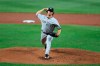New York Yankees starting pitcher Gerrit Cole throws a pitch to the Baltimore Orioles during the first inning of a baseball game, Wednesday, July 29, 2020, in Baltimore. (AP Photo/Julio Cortez)