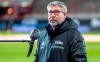 Union Berlin coach Urs Fischer speaks in an interview before the start of the Bundesliga soccer match between Union Berlin and Bayer Leverkusen at Stadion An der Alten Forsterei in Berlin, Germany, Friday Jan. 15, 2021. (Andreas Gora/Pool via AP)