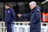 Atalanta coach Gian Piero Gasperini gives instructions during the Italian Cup, quarterfinal soccer match between Atalanta and Lazio at the Gewiss stadium in Bergamo, Italy, Wednesday, Jan. 27, 2021. (Stefano Nicoli/LaPresse via AP)