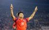 In this Sept. 5, 2014, file photo, South Korea's Lee Dong-gook celebrates his goal against Venezuela during their friendly soccer match at Bucheon Stadium in Bucheon, South Korea. Veteran striker Lee has finally called time on his record-breaking career at the age of 41. The Jeonbuk Motors forward announced via social media that he will retire after Sunday’s game against Daegu FC. (AP Photo/Lee Jin-man, File)