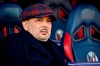 Bologna coach Sinisa Mihajlovic waits for the start of the Serie A soccer match between Bologna and Verona at the Renato Dall'Ara stadium, in Bologna, Italy, Saturday, Jan. 16, 2021. (Massimo Paolone /LaPresse via AP)