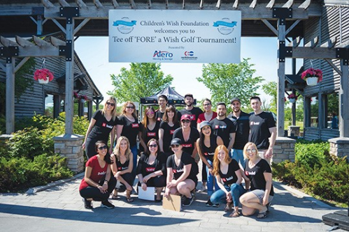 Bold Commerce staff volunteer at the Children’s Wish Foundation Tee Off ‘Fore’ a Wish Golf Tournament at Breezy Bend.