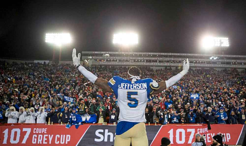 Todd Korol / THE CANADIAN PRESS FILES
Willie Jefferson is currently exploring his options south of the border in the NFL.
