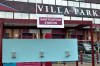 A view of a sanitisation station, at Villa Park stadium, a day ahead of the English Premier League soccer match between Aston Villa and Sheffield United, as the league resumes play after a 100-day pandemic-enforced shutdown, at Villa Park in Birmingham, England, Tuesday, June 16, 2020. (AP Photo/Rui Vieira)
