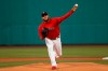 Boston Red Sox starting pitcher Eduardo Rodriguez delivers against the Toronto Blue Jays during the first inning of a baseball game Tuesday, April 20, 2021, at Fenway Park in Boston. (AP Photo/Winslow Townson)
