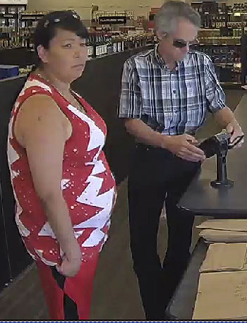 Security footage of Bud Paul in the Neepawa Liquor Mart on Aug. 1, the last time he was seen. (RCMP)