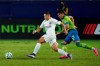 LA Galaxy forward Javier Hernandez, left, takes a shot for a goal ahead of Seattle Sounders defender Xavier Arreaga during the second half of an MLS soccer match Wednesday, Nov. 4, 2020, in Carson, Calif. (AP Photo/Ashley Landis)