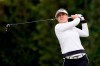 Hannah Green tees off at the second hole during the final round of the LPGA's Hugel-Air Premia LA Open golf tournament at Wilshire Country Club Saturday, April 24, 2021, in Los Angeles. (AP Photo/Ashley Landis)