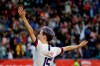 U.S. forward Megan Rapinoe celebrates after scoring against Canada during the second half of a CONCACAF women's Olympic qualifying soccer match Sunday, Feb. 9, 2020, in Carson, Calif. The U.S. won 3-0. (AP Photo/Chris Carlson)